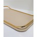 Bandeja de Couro Sintético Nude e Dourado P 